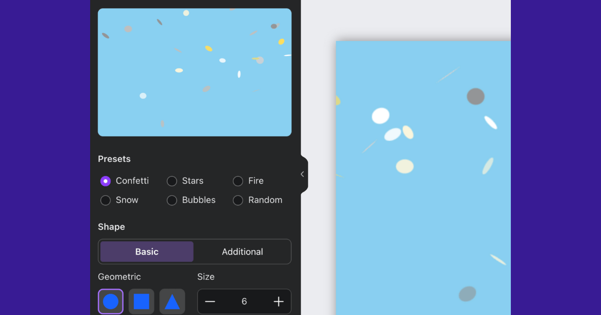 Choose preset or custom shape image you like 